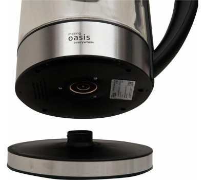Чайник электрический OASIS K-7GS стальной+черный 1,7л. 2200Вт