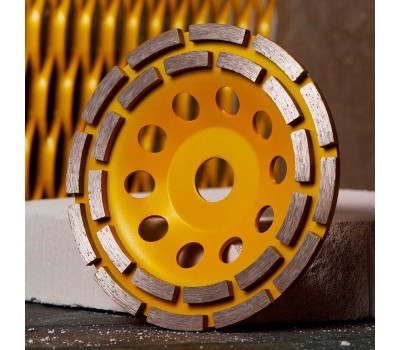 Чашка алмазная KRANZ (KR-90-0252) Чашка алмазная шлифовальная, двухрядная, 150х22,2мм