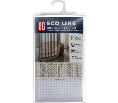 Штора для ванной ЕГ (538) ECO LINE Штора для ванной Песочная