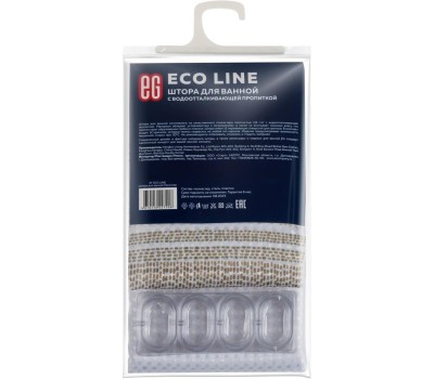 Штора для ванной ЕГ (538) ECO LINE Штора для ванной Песочная