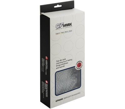 Лейка GFMARK 6094 Лейка душевая массажная, круглая, из высокопрочного АБС пластика, серая вставка с белыми квадратными форсунками, цвет ХРОМ