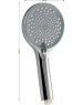 Лейка GFMARK 6094 Лейка душевая массажная, круглая, из высокопрочного АБС пластика, серая вставка с белыми квадратными форсунками, цвет ХРОМ