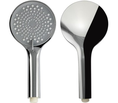 Лейка GFMARK 6094 Лейка душевая массажная, круглая, из высокопрочного АБС пластика, серая вставка с белыми квадратными форсунками, цвет ХРОМ