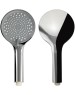 Лейка GFMARK 6094 Лейка душевая массажная, круглая, из высокопрочного АБС пластика, серая вставка с белыми квадратными форсунками, цвет ХРОМ