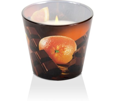 Свеча BARTEK Фрукты в шоколаде (CHOKOLATE) (90*75) в стакане