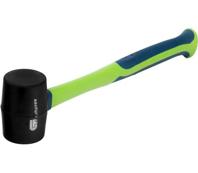 Киянка СИБРТЕХ Киянка резиновая, 450 г, черная резина, фибергласовая рукоятка 11164
