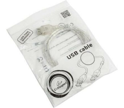 GEMBIRD Cablexpert Кабель удлинитель USB2.0 Pro, AM/AF, 4,5м, экран, 2 феррит.кольца, прозрачный (CCF-USB2-AMAF-TR-15)