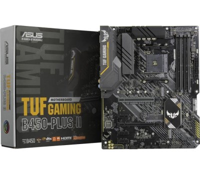 Материнская плата ASUS Материнская плата TUF GAMING B450-PLUS II, Socket AM4, AMD B450, ATX, Ret
