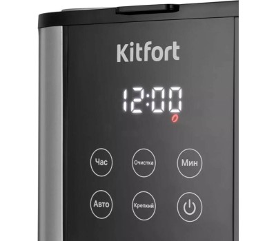 Кофеварка KITFORT Кофеварка КТ-7222, капельная, нержавеющая сталь / черный
