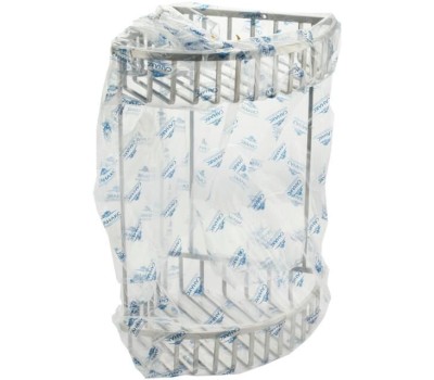 САНАКС - Полочка угловая, овальная, двойная 20 см, плоские прутья, из нержавеющей стали, матовая 75054