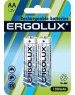 Элементы питания ERGOLUX (12975) AA-1500MAH NI-MH BL-2 (NHAA1500BL2, аккумулятор,1.2В)