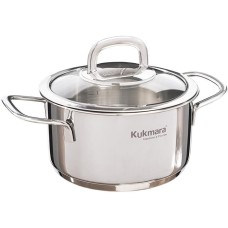 Кастрюля KUKMARA SF-CA1516G SAFIA нерж 1,5л стекл/кр