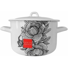 Кастрюля ЛЫСЬВА 16111/4Э Urban flower эмал 2,9л