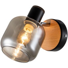 Светильник ESCADA 10177/1A E14*40W Black/Chrome/Wood