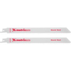 Полотна для электролобзика MATRIX Полотна по металлу для сабельной пилы S1122EF 200 / 1,4 мм, Bimetal, 2 шт., PRO//