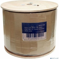 5bites Кабель US5500-305APE-M витая пара UTP/SOLID/5E/CCAG/PVC+PE/BLACK/OUTDOOR/MESSENGER/DRUM/305M