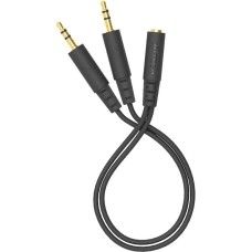 A4TECH Адаптер аудио AD-4P, Jack 3.5 (f) - 2xJack 3.5 (m), 0.2м, черный