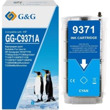 Картридж G&G Картридж GG-C9371A, №72, голубой / GG-C9371A