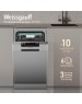 WEISSGAUFF Посудомоечная машина DW 4015, узкая, напольная, 44.8см, загрузка 10 комплектов, серебристая [419435]