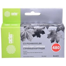 Картридж струйный CACTUS Картридж струйный CS-PGI480XXLBK PGI-480XLBK черный пигментный (24.4мл) для Canon Pixma TR7540/TR8540/TS6140/TS8140 с чипом
