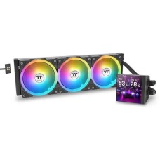 THERMALTAKE Система водяного охлаждения MAGFloe 360 Ultra ARGB Soc-AM5/AM4/1200/1700/1851 черный 4-pin 30.6-32.5dB Al LCD 355W Ret (CL-W432-PL12SW-A)