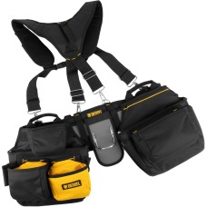 DENZEL Пояс монтажника усиленный, с лямками, сумки поясные, держатель для молотка 90290