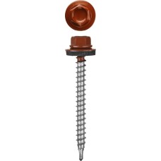 STAYER Саморезы СКМ кровельные, RAL 3003 рубиново-красный, 25 x 5.5 мм, 420 шт, для металлических конструкций,