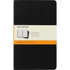 MOLESKINE Блокнот CAHIER JOURNAL QP316 Large 130х210мм обложка картон 80стр. линейка черный (3шт)