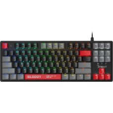 Клавиатура A4TECH Клавиатура Bloody S310N, проводная, USB, механическая, заводское нанесение кириллицы, черный/красный