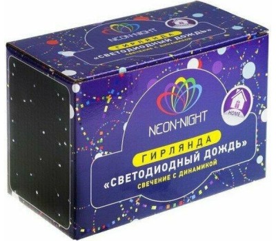Электрогирлянды NEON-NIGHT (235-029) Гирлянда Светодиодный Дождь 1, 5х1м мультиколор