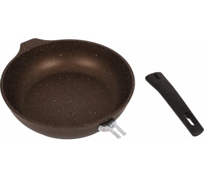 Сковорода КУКМОР смк246а а/пр литая 24см съемн/руч Кофейный мрамор