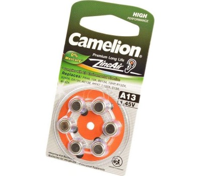 Элементы питания CAMELION (12824) ZA13 BL-6