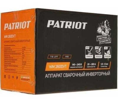 Сварочный аппарат PATRIOT 605302026 WM260DVT MMA