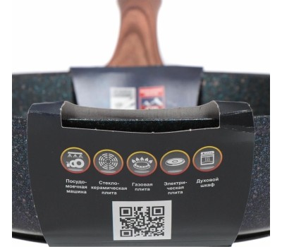 Сковорода KUKMARA сгг280а а/пр литая 28см Granit ultra blue