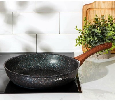 Сковорода KUKMARA сгг280а а/пр литая 28см Granit ultra blue