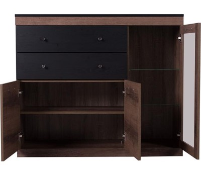 Модульная мебель АНРЭКС JAGGER Тумба 1V2D2S цвет Дуб монастырский /Черный (4 уп.)