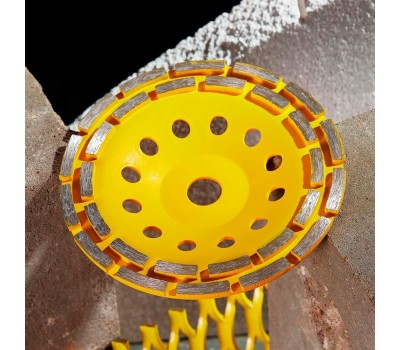 Чашка алмазная KRANZ (KR-90-0253) Чашка алмазная шлифовальная, двухрядная, 180х22,2мм