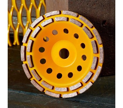 Чашка алмазная KRANZ (KR-90-0253) Чашка алмазная шлифовальная, двухрядная, 180х22,2мм