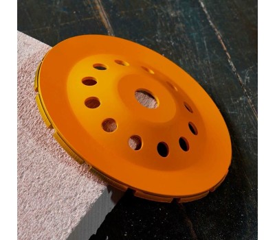 Чашка алмазная KRANZ (KR-90-0253) Чашка алмазная шлифовальная, двухрядная, 180х22,2мм