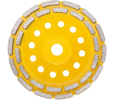 Чашка алмазная KRANZ (KR-90-0253) Чашка алмазная шлифовальная, двухрядная, 180х22,2мм