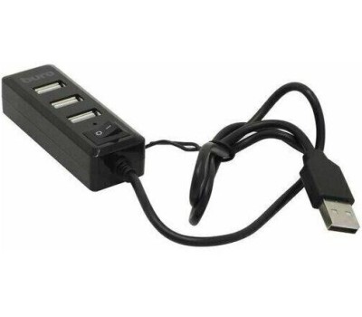 BURO Разветвитель USB 2.0 BU-HUB4-0.5L-U2.0 4порт. черный