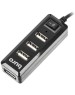 BURO Разветвитель USB 2.0 BU-HUB4-0.5L-U2.0 4порт. черный