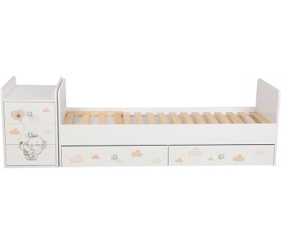 Мебель для новорожденных ФЕЯ Кровать детская 1100 Слоник, белый (2 кор.)