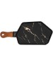 Менажница LEFARD 412-199 ЗОЛОТОЙ МРАМОР BLACK с деревянной ручкой 35*16см