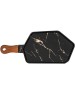 Менажница LEFARD 412-199 ЗОЛОТОЙ МРАМОР BLACK с деревянной ручкой 35*16см