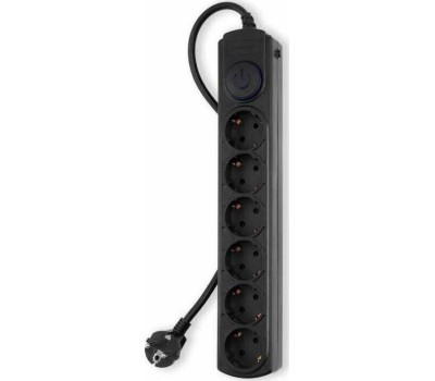 Сетевой фильтр IPPON Сетевой фильтр BK-6-EU-3-16-B, 3м, черный
