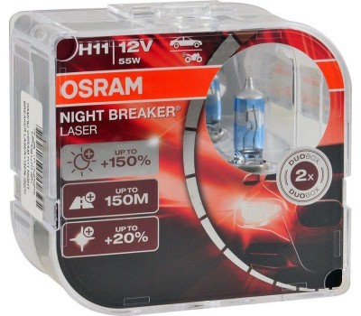 OSRAM Лампа автомобильная галогенная 64211NL-HCB, H11, 12В, 55Вт, 2шт