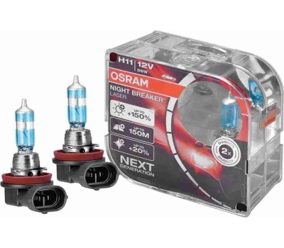 OSRAM Лампа автомобильная галогенная 64211NL-HCB, H11, 12В, 55Вт, 2шт