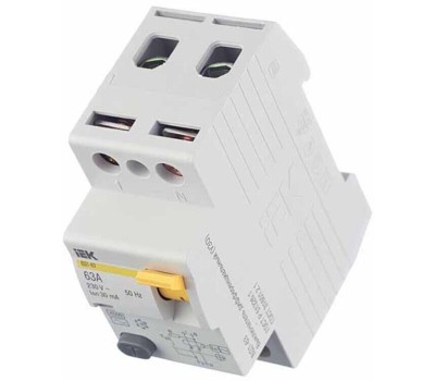 IEK Выключатель дифф. тока (УЗО) ВД1-63 (MDV10-4-063-030) 63A 4П 400В 4 модуля белый (упак.:1шт)