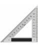 DELI Треугольная линейка стальная DL303150 150мм, нержавеющая сталь + алюминиевое основание